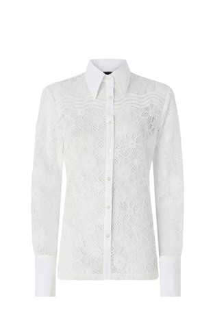 Shirt in tulle and lace