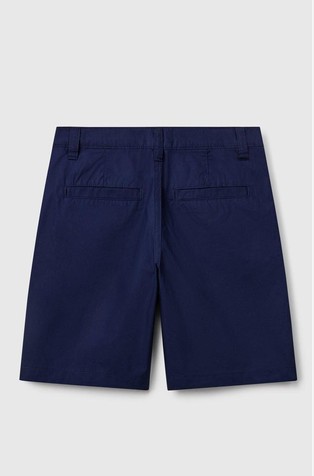 BENETTON Bombažne bermuda hlače Modra - Dark Blue 2