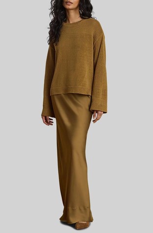 Satin Charmeuse Maxi Skirt