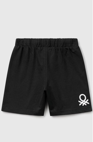 BENETTON Kratke hlače iz jersey tkanine Črna - Black 2