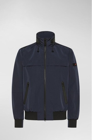 PEUTEREY Water-repellent jacket with hidden hood Blu 1