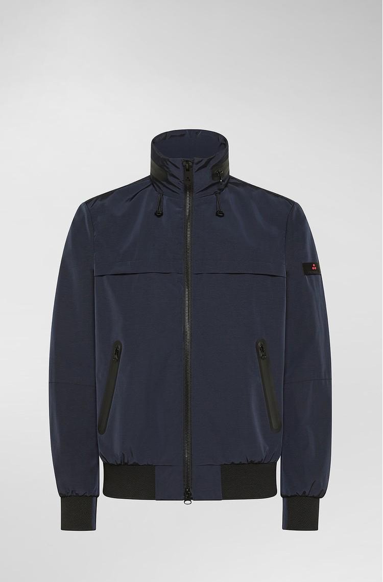 PEUTEREY Water-repellent jacket with hidden hood Blu 