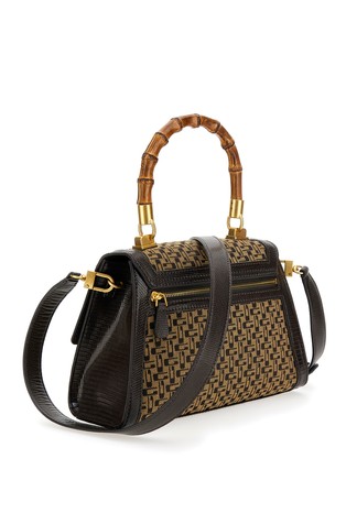 GUESS Stephi logo torba z enim ročajem Rjava - Brown 4