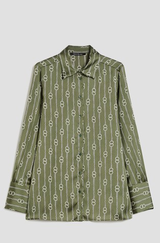 Satin shirt with pattern