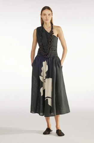 Midi linen dress