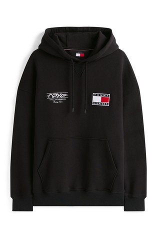 TOMMY HILFIGER TH x F1 MOVIE relaxed fit pulover s kapuco Črna - Black 4