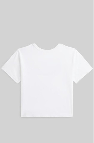 RALPH LAUREN Big Pony boxy fit majica iz bombažnega jerseya Bela - White 2