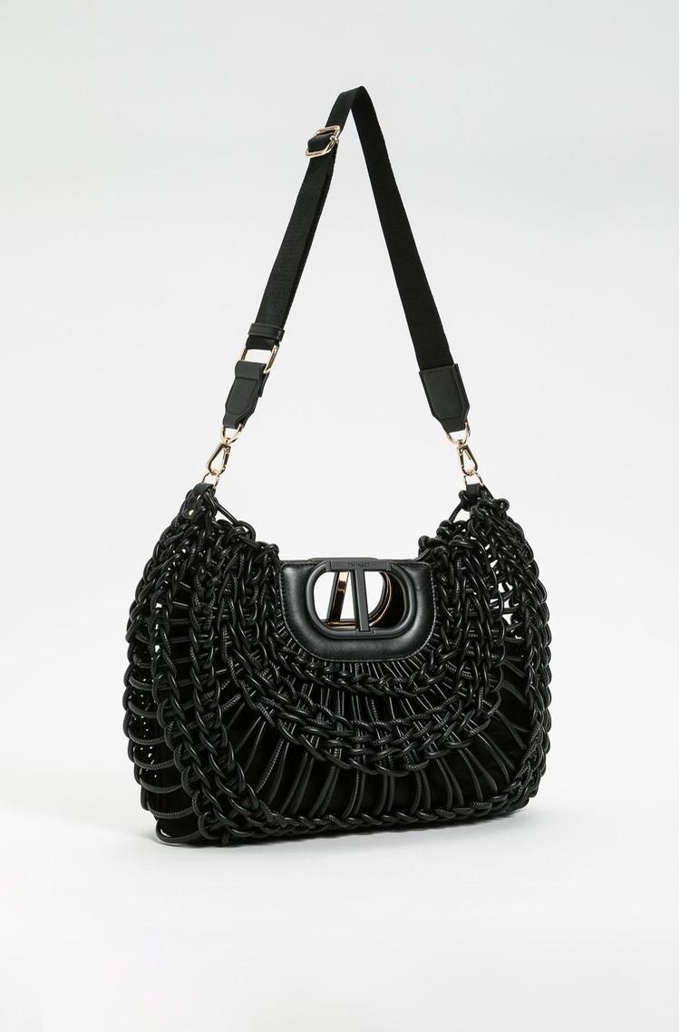 TWINSET Lila shopper with Oval T handle Black 