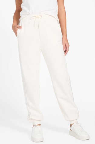 Logo band jogger pants with rhinestones