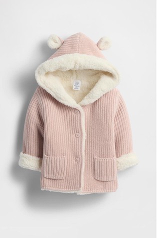 Baby Sherpa-Lined Cardigan