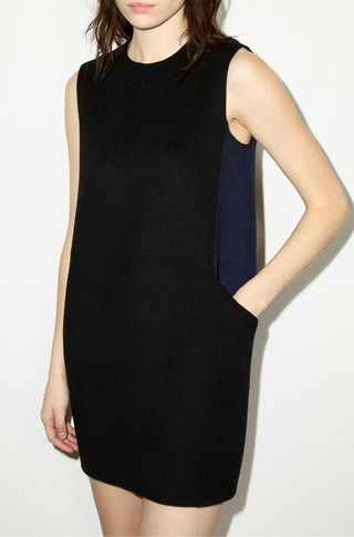 Double-woven wool tunic dress
