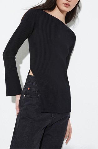 Pleten pulover iz bombaža in kašmirja