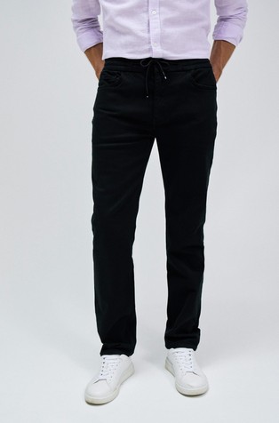 Regular fit trousers jogger in stretch cotton