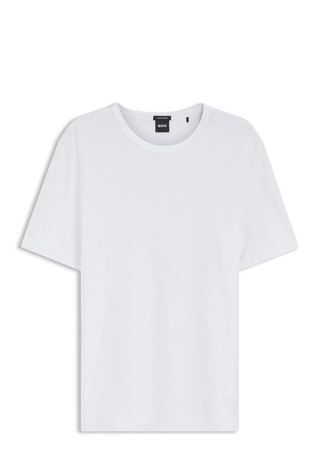 Majica s kratkimi rokavi iz bombaža in lana