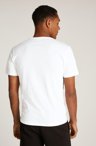 CALVIN KLEIN Bombažna majica s kratkimi rokavi in potiskom Bela - White 2