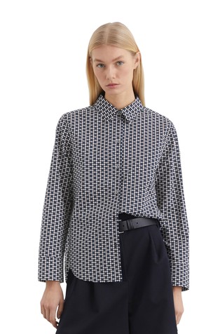 Patterned  blouse made from papertouch poplin