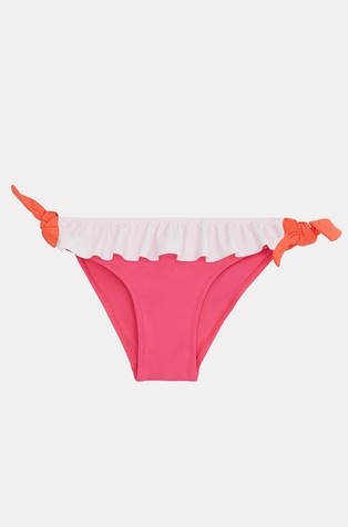 BENETTON Triangle bikini with flounces in ECONYL® Pink/White/Orange 4