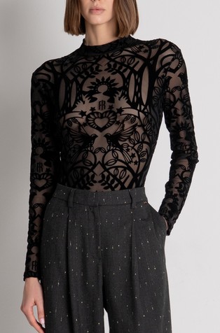 Slim fit bodi iz čipke