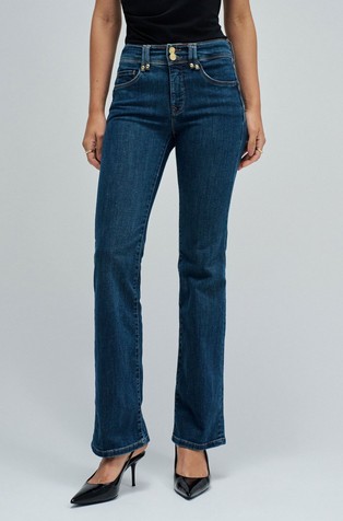 Secret push in jeans hlače z zvončastimi hlačnicami