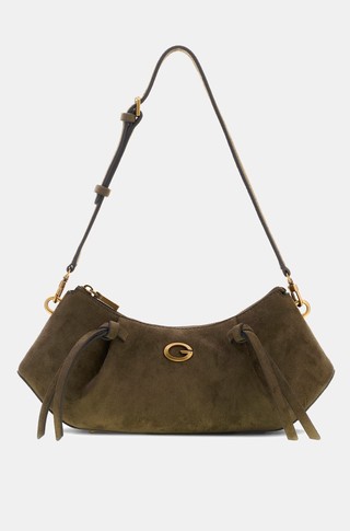 Allegra faux suede shoulder bag