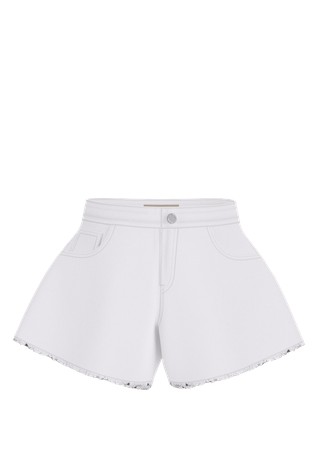 Shorts in cotton blend denim