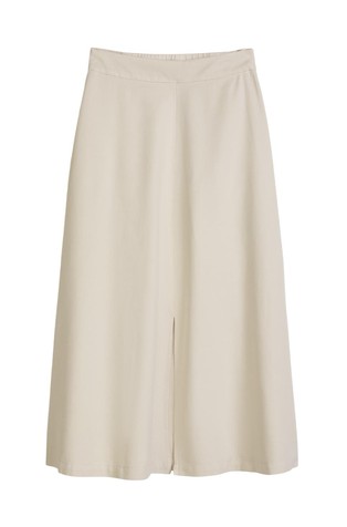 Flared skirt in organic cotton-blend