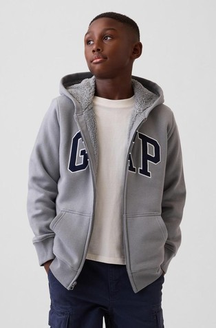 Kids Sherpa-Lined Zip Hoodie