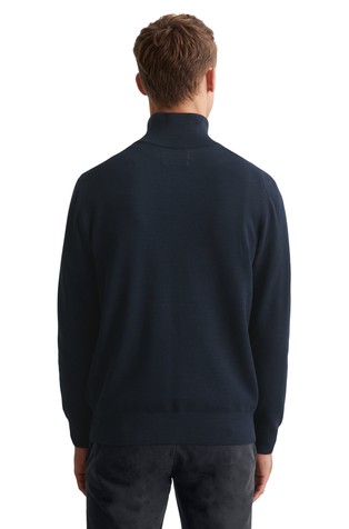 MARC O'POLO Regular fit pletena jopa iz organskega bombaža Modra - Dark Navy 2