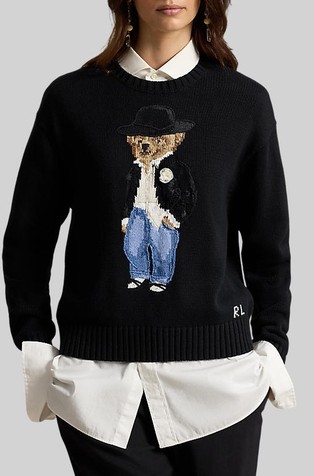Holiday Polo Bear Cotton Crewneck