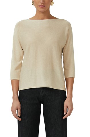 Tanek pleten pulover s svetlečimi vlakni