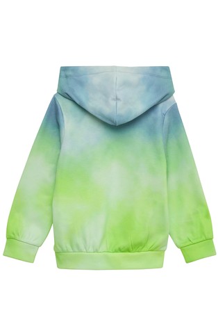 S.OLIVER Pulover s kapuco in vzorcem prelivajočih se barv Večbarvna - Blue / Green 2