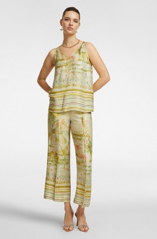 ELENA MIRO Sleeveless top with pattern Landscape Print 4