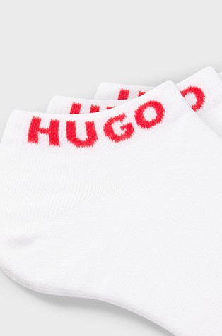 HUGO BOSS Paket 3 parov nizkih nogavic z logotipom Bela - White 2