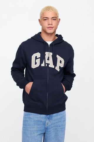 Fleece Logo Zip Hoodie
