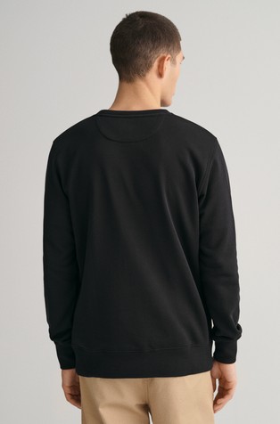 GANT Shield pulover iz bombažne mešanice Črna - Black 2
