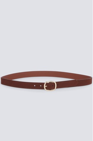 Oval buckle belt