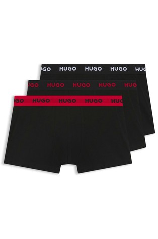 Three-pack of stretch-cotton trunks with logo waistbands