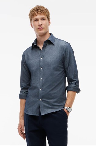 Performance slim fit srajca iz oxford pikéja