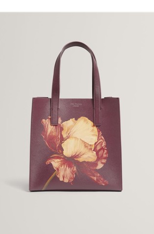 Manjša tote torbica z natisnjenim cvetom