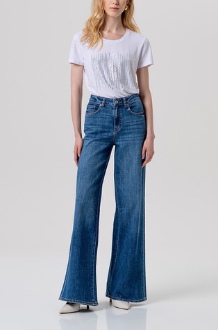 Jeans flare with middle wash