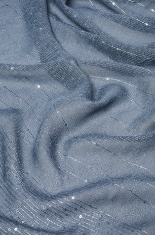 MARELLA Sequin-adorned viscose-blend stole Light Blue 3
