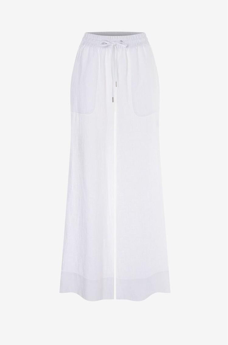 MORE &amp; MORE Wide linen trousers White 