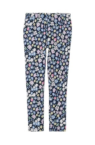 Stretch cotton leggings with an all-over print