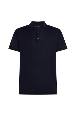 TOMMY HILFIGER Slim fit polo majica iz mešanice bombaža in liocela Modra - Dark Blue 5