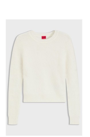 Herringbone-knit sweater