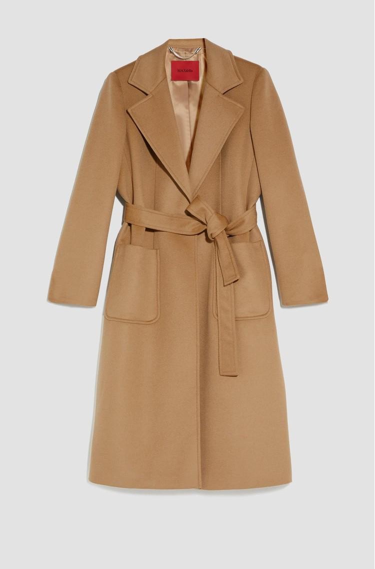 MAX&amp;CO Wool coat with belt Camel 