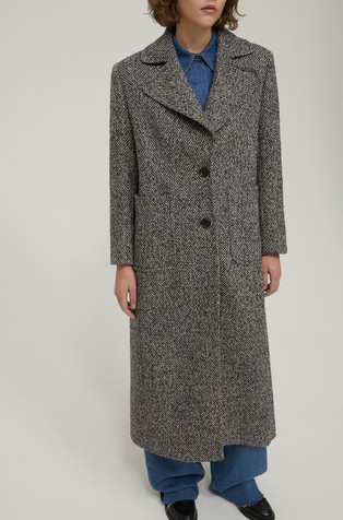 Long melange coat