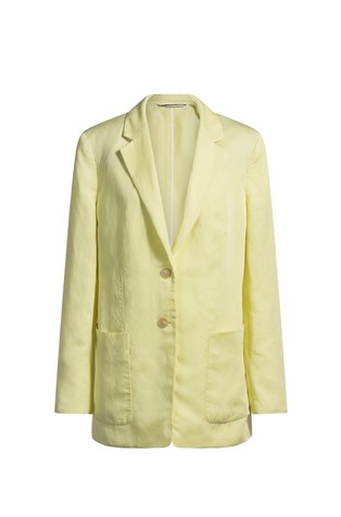 Relaxed-fit blazer in lyocell and linen