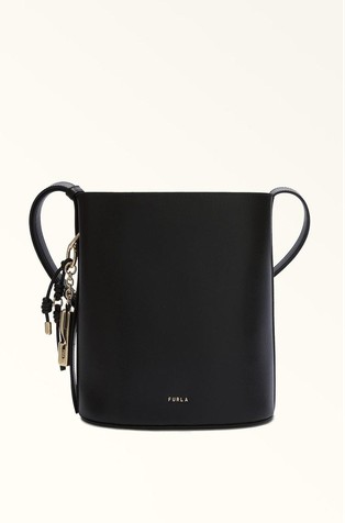 Manjša usnjena bucket torbica