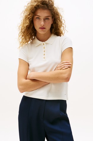 Slim fit polo majica s kratkimi rokavi